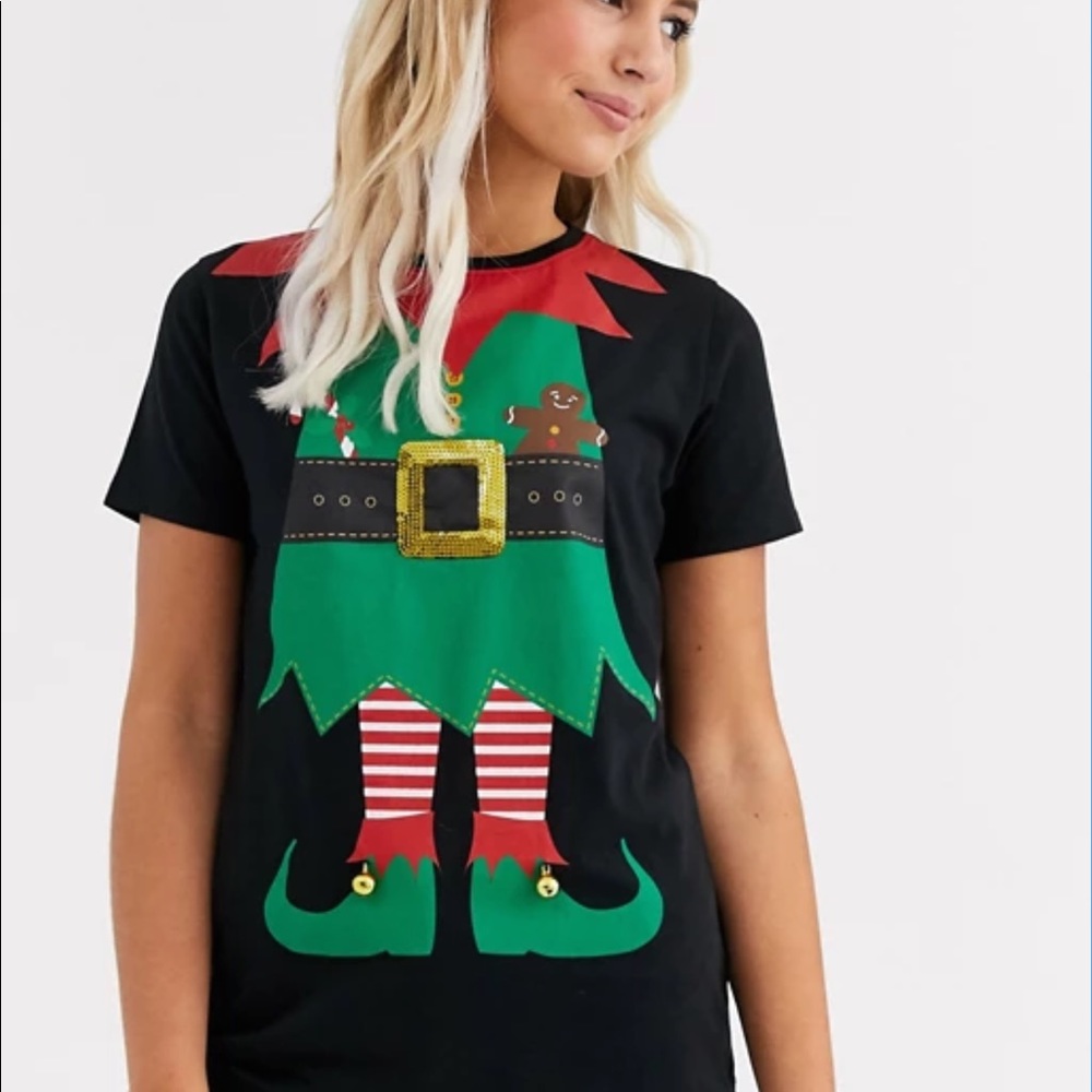 NWT Elf Dress Up Christmas Tee New Look